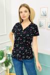 154687 Desenli V Yaka Tshirt